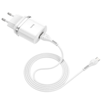 Сетевое зар. устр. Hoco C12Q с шнуром Micro 1USB QC3.0 2.4A белое