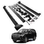 Электрические боковые пороги на трёх кронштейнах для Toyota Land Cruiser 300 LC300 2021+