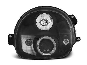 Передние фары Renault Twingo angel eyes black