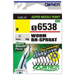Крючок Owner с кольцом 56538 Worm BH-Sproat -