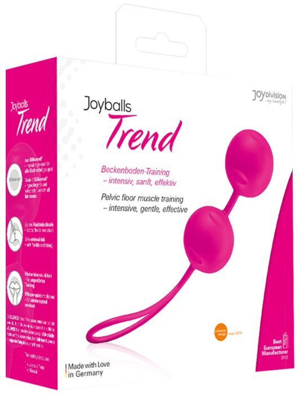 Розовые вагинальные шарики Joyballs Pink (Цвет: розовый)