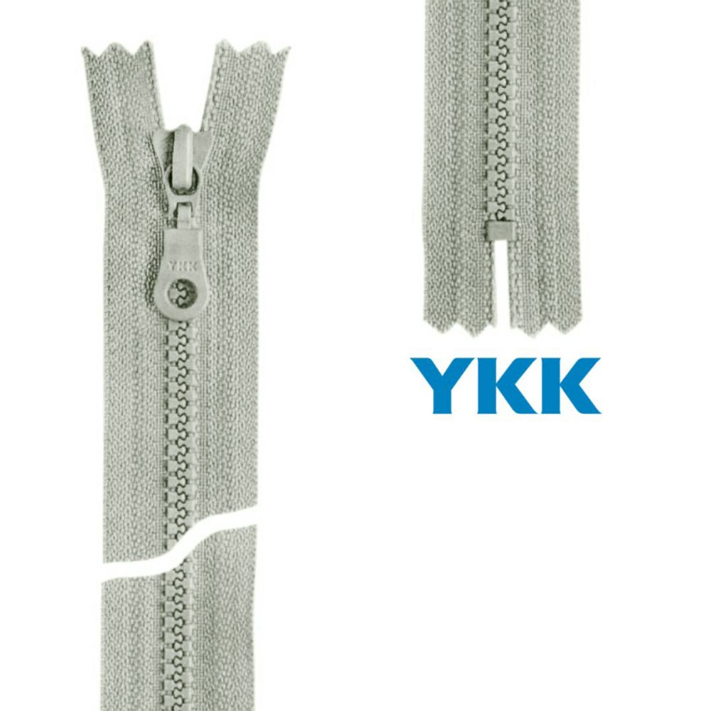 Молния трактор YKK Т5 (5 мм) 1 зам., н/раз., 16 см, цв. 831 св.серый, уп.10 шт