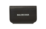 Balenciaga Cow Leather Card Holder Regular Women"s Black