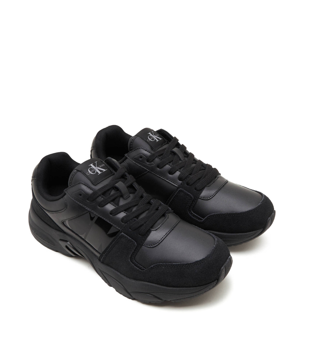 Кожаные кроссовки retro tennis laceup CALVIN KLEIN JEANS - черный(YM0YM00745)