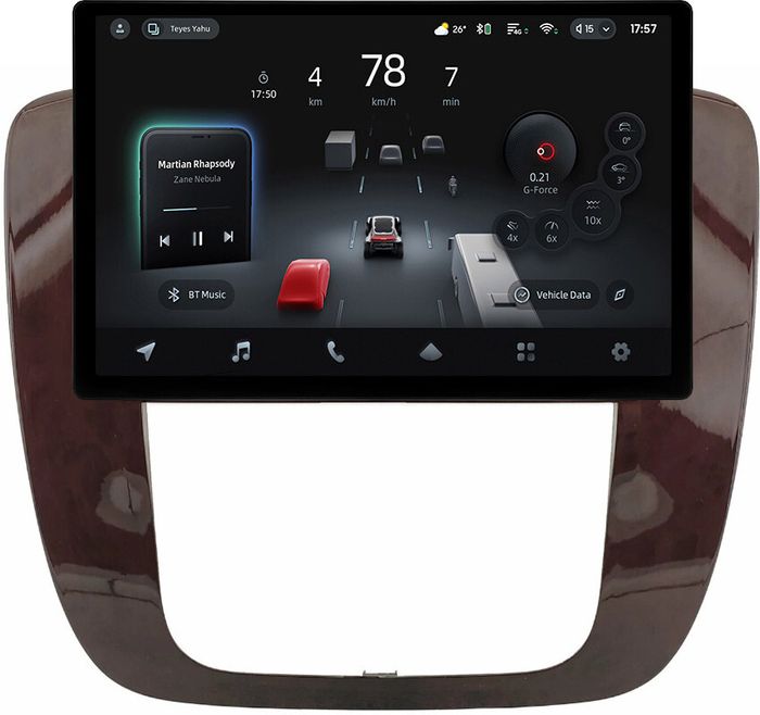 Магнитола для Chevrolet Tahoe 900 2006-2014 (рамка дерево) - Teyes CC4-PRO монитор 13" 2K QLED на Android 13, Быстрейшая, Snapdragon 778G, ИИ, CarPlay, DSP, 4G SIM-слот