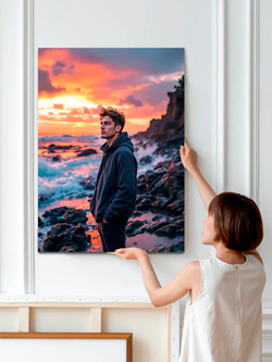 Картина "Парень у скал", модульная 30х40см 1шт.