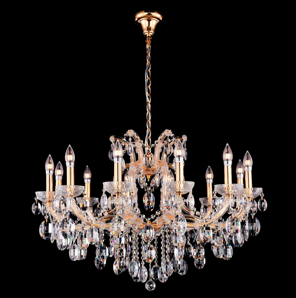 Подвесная люстра Crystal Lux HOLLYWOOD SP12 GOLD