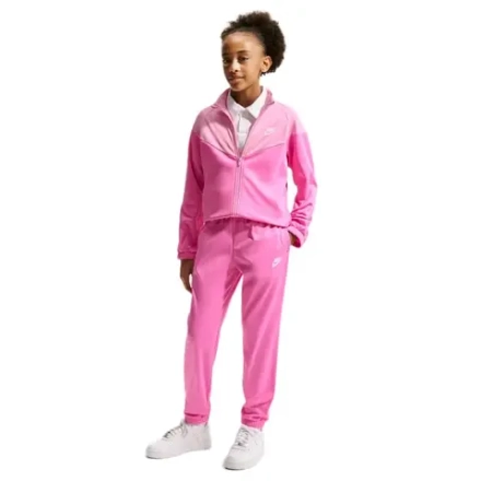 Детский теннисный костюм Nike Kids Dri-Fit Poly Knit Full Zip - playful pink/pink rise/white