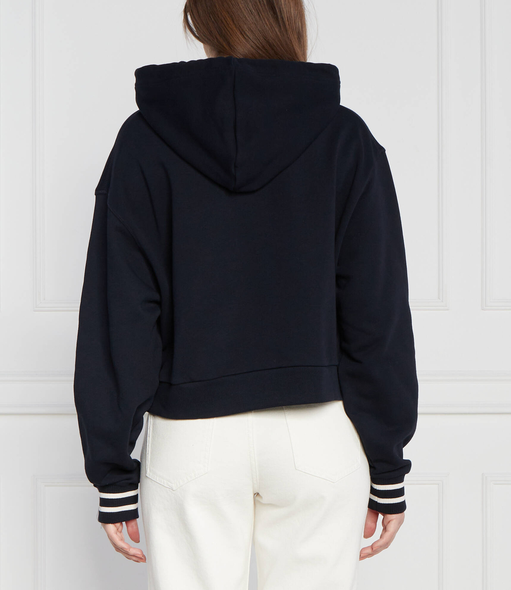 Худи REG MONOTYPE SLV CROP HOODIE Tommy Hilfiger - темно-синий(WW0WW39140)
