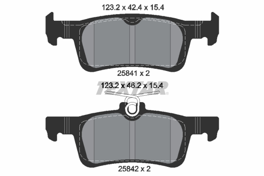 TEXTAR - 2584101-TET - Brake Pad Set, disc brake