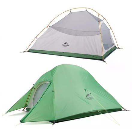Палатка Naturehike Cloud Up 2-местная, алюминиевый каркас, зеленая-белая , артикул NH17T001-T-TBGR