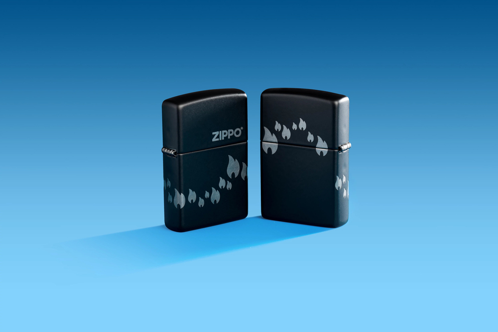 Зажигалка Zippo Classic с покрытием Black Matte, латунь/сталь, черная, матовая, 38x13x57 мм