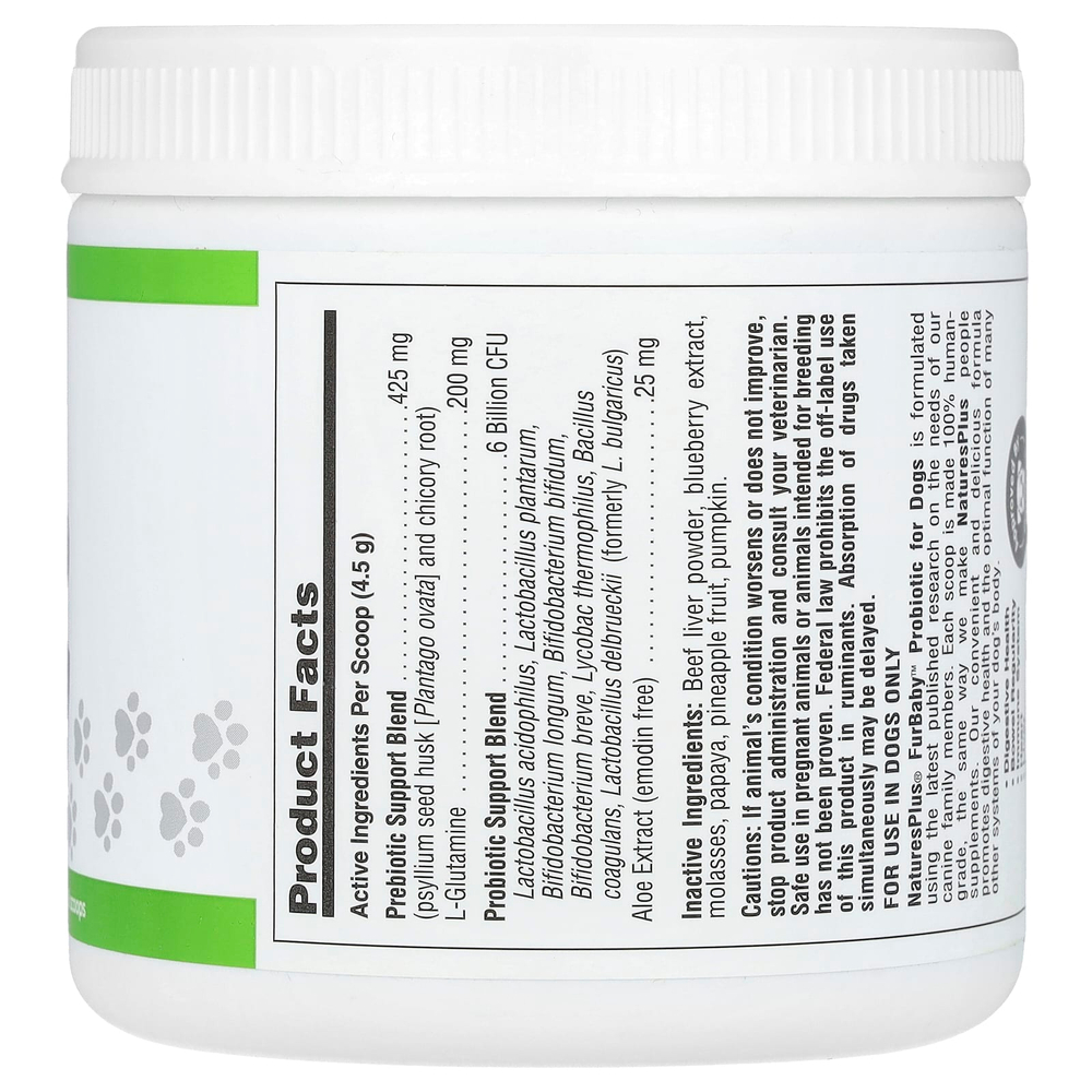 NaturesPlus, FurBaby, пробиотик для собак, 270 г (9,5 унции)