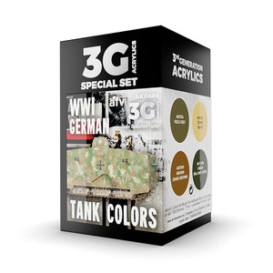 Набор красок AK Interactive WWI German Tank Colors Set 3G, 4 краски