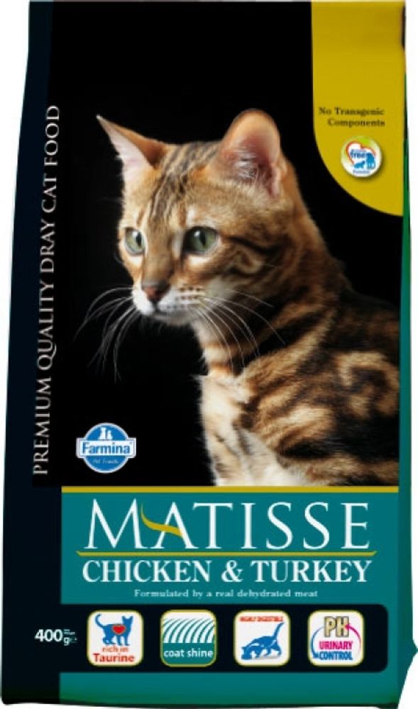 Сухой корм Farmina Matisse Cat Adult для взрослых кошек Курица с индейкой 400 г Сухой корм Farmina Matisse Cat Adult для взрослых кошек Курица с индейкой 400 г