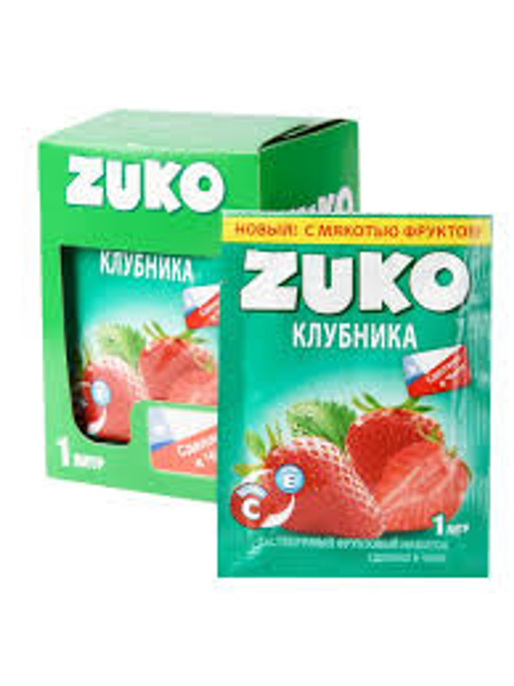 Растворимый напиток ZUKO Клубника  20г*12шт*8 блоков.