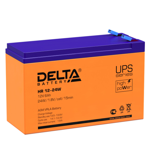 Аккумулятор DELTA HR 12-24 W - AGM ( 12В / 6Ач )