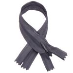 Молния потайная (скрытая) SBS Т3 (3 мм) 1 зам., н/раз., 20 см, S-578, серый, уп. 50 шт