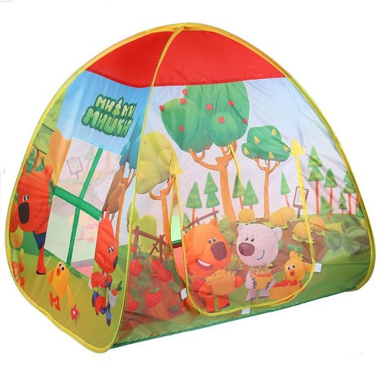 Палатка детская игровая Ми-ми-мишки с тоннелем, 81x95x95,46x100см Играем вместе