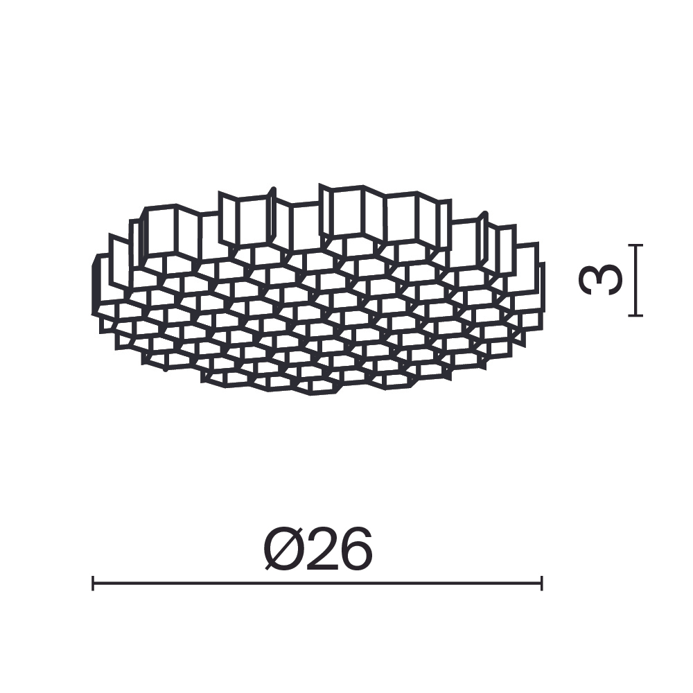 Комплектующие для светильника Technical HoneyComb-D26