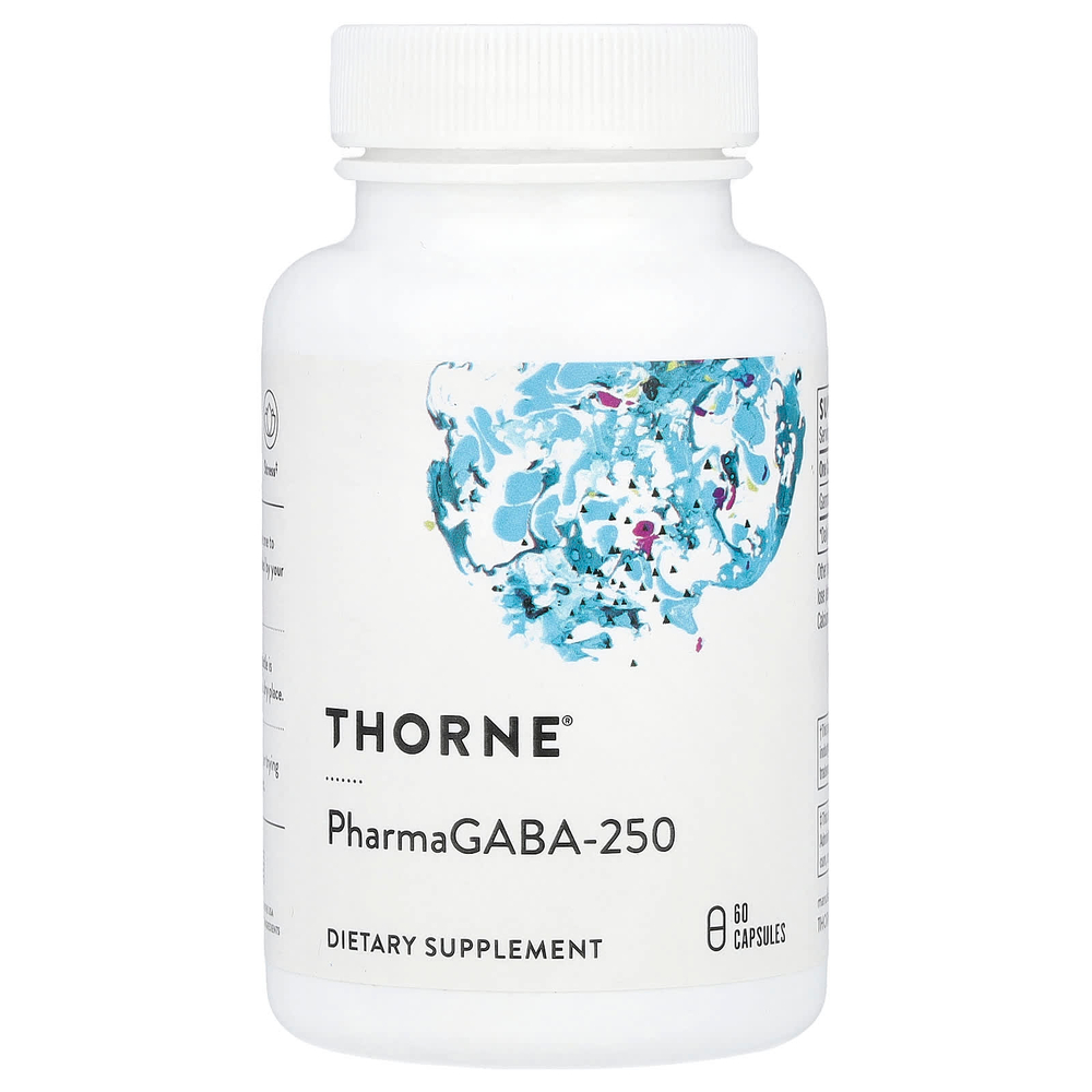 Thorne, PharmaGABA-250, 60 капсул (250 мг в 1 капсуле)