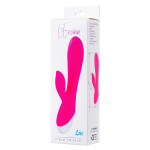 Розовый силиконовый вибратор 19см с клиторальным стимулятором ToyFa Lia L'Eroina 561007