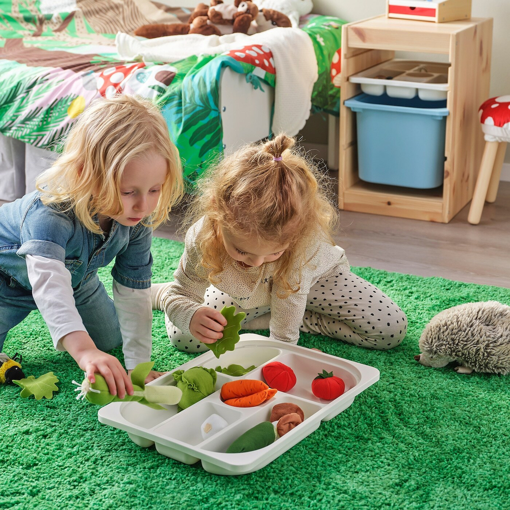 IKEA TROFAST (ИКЕА ТРУФАСТ) — Поднос с отделениями, белый, 42x30x5 см, фото 3