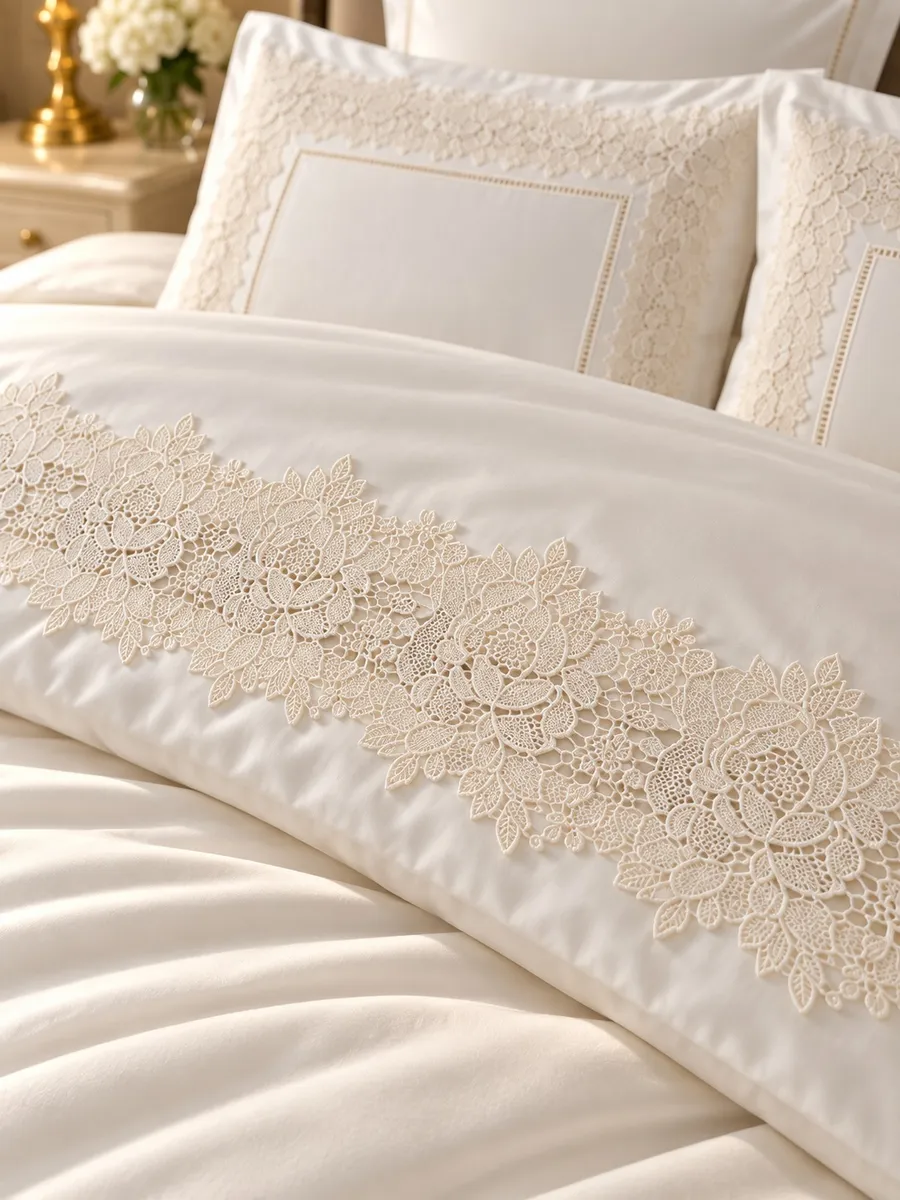 Gelin Home КПБ 6 пр. PRENSES кремовый цвет пододеяльник 200*220, простынь 240*260, наволочки 50*70 2шт, декоративные наволочки 50*70 2шт GLNN574 — фото 8
