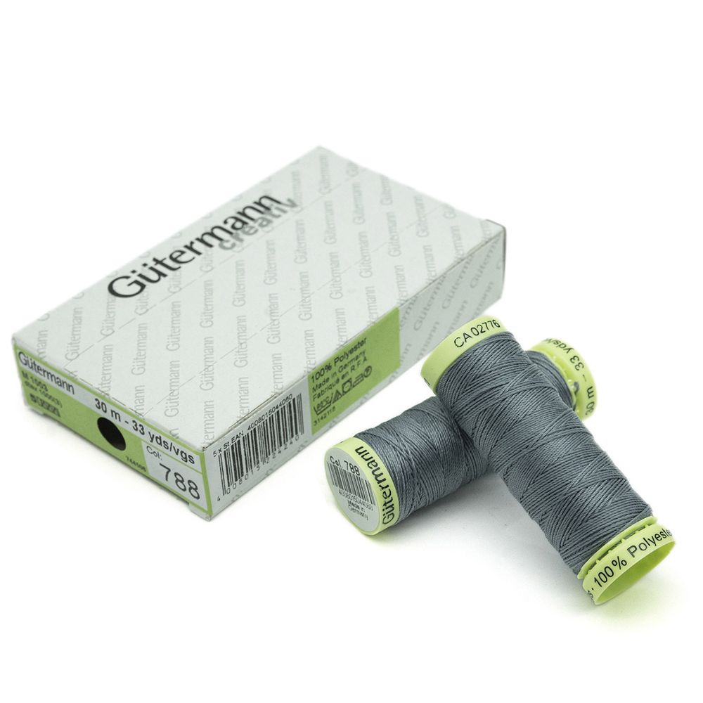 Нитки отделочные Gutermann Top Stitch 30 (30 метров), 5 кат. | 788 серо-джинсовый