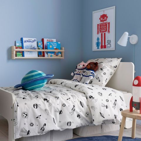 Мягкая игрушка IKEA AFTONSPARV (АФТОНСПАРВ), Медведь космонавт, 28 см