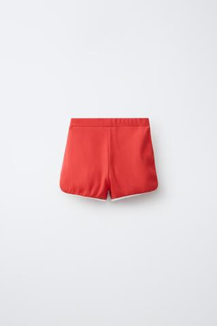 ZARA УКОРОЧЕННЫЕ ВЕЛОСИПЕДКИ "ИСПАНИЯ", КРАСНЫЙ