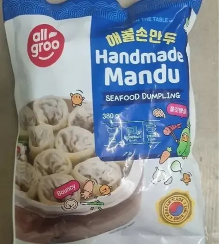 Дамплинги Allgroo, ручной лепки с морепродуктами 380 г