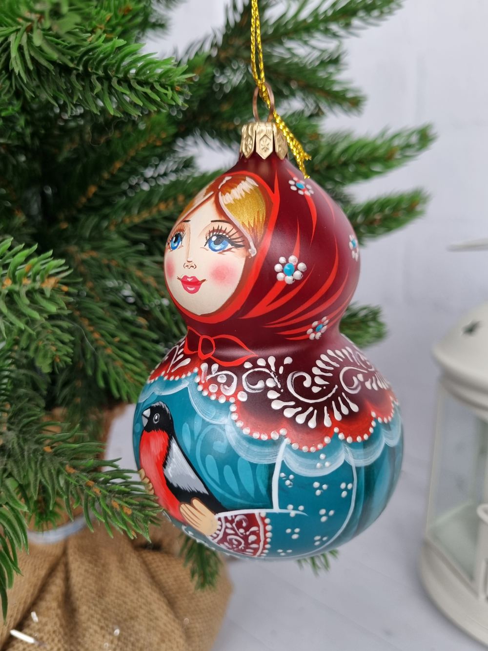 Матрешка стеклянная Мариночка