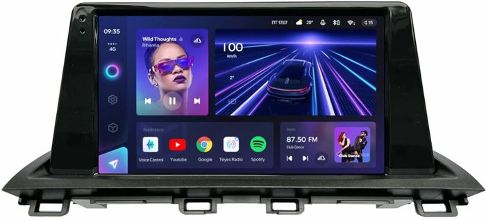 Магнитола для Mazda CX-4 2016-2024 (штатный цветной экран, рамка 9) - Teyes CC3L на Android 10, CarPlay, 4G SIM-слот