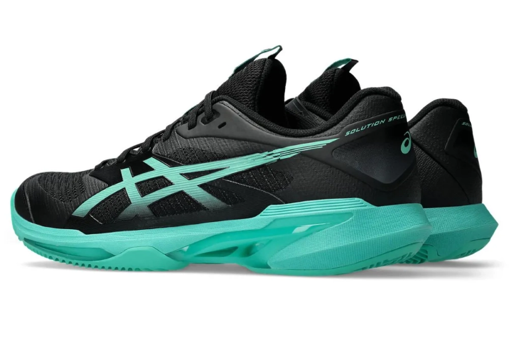 Теннисные кроссовки Asics Solution Speed FF 4 Clay - black/aurora green
