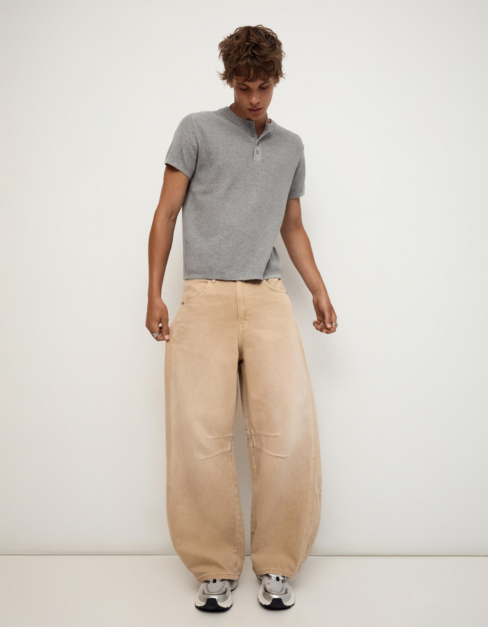 Мужские джинсы barrel fit, арт. 1308/231 - BERSHKA