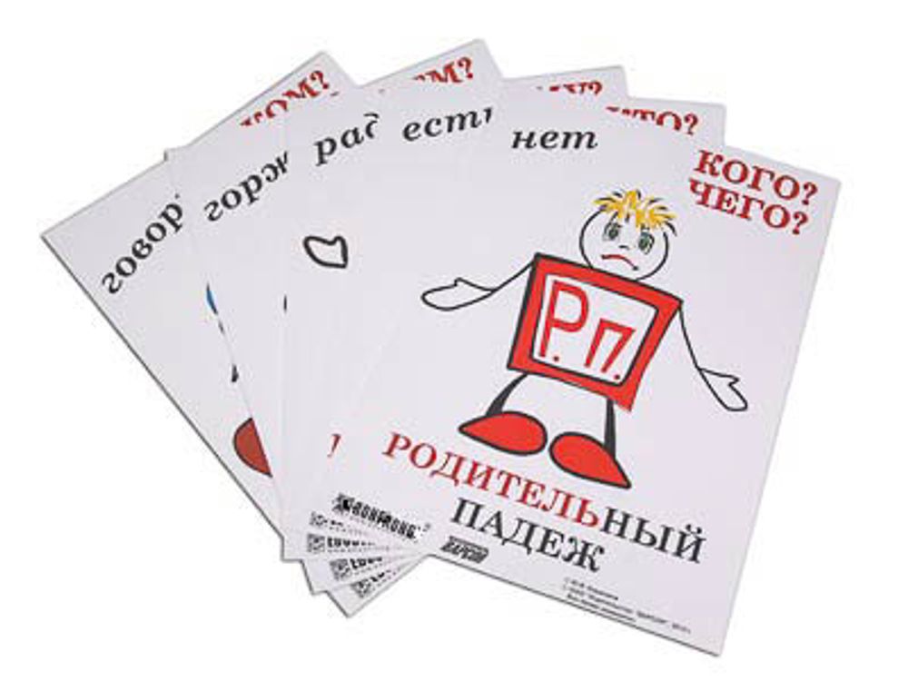 Комплект таблиц "Падежи-человечки", 6 шт