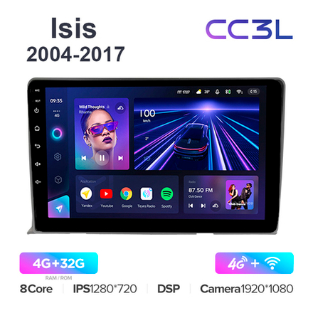 Teyes CC3L 9"для Toyota Isis 2004-2017
