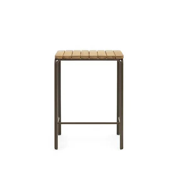 Барный стол Salguer 70x70х96 см, массив акации, коричневая сталь