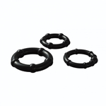 Набор из 3 черных эрекционных колец Babooom Ring Set (Цвет: черный)