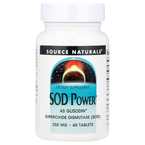 Source Naturals, SOD Power™, 250 мг, 60 таблеток