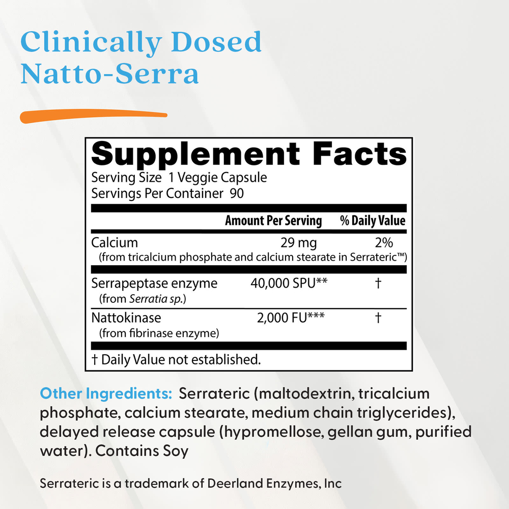 Doctor's Best, Натто-Серра, 90 вегетарианских капсул