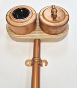 Рамка плоская под трубу, 4 поста, Vintage-brass, ясень, VB-L4
