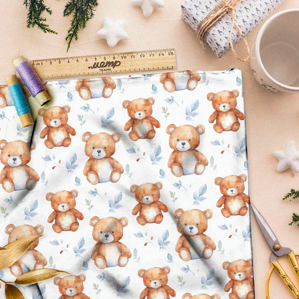 Ткань премиум таффета толпа игрушечных медведей