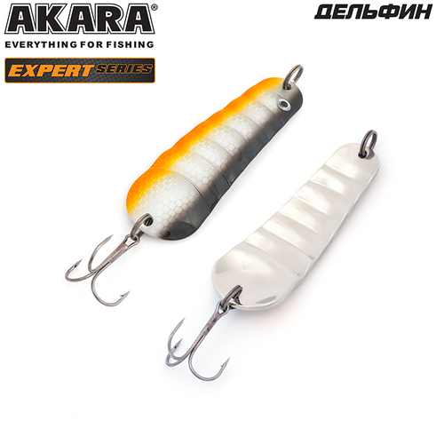 Блесна колебалка Akara Expert Дельфин 75 мм 21 гр. 2/SIL