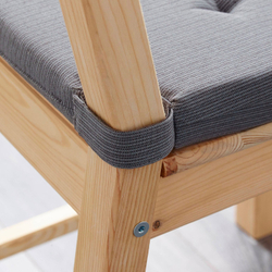 IKEA JUSTINA  (ИКЕА ЙУСТИНА)  -  Подушка на стул - серая 42/35x40x4 см