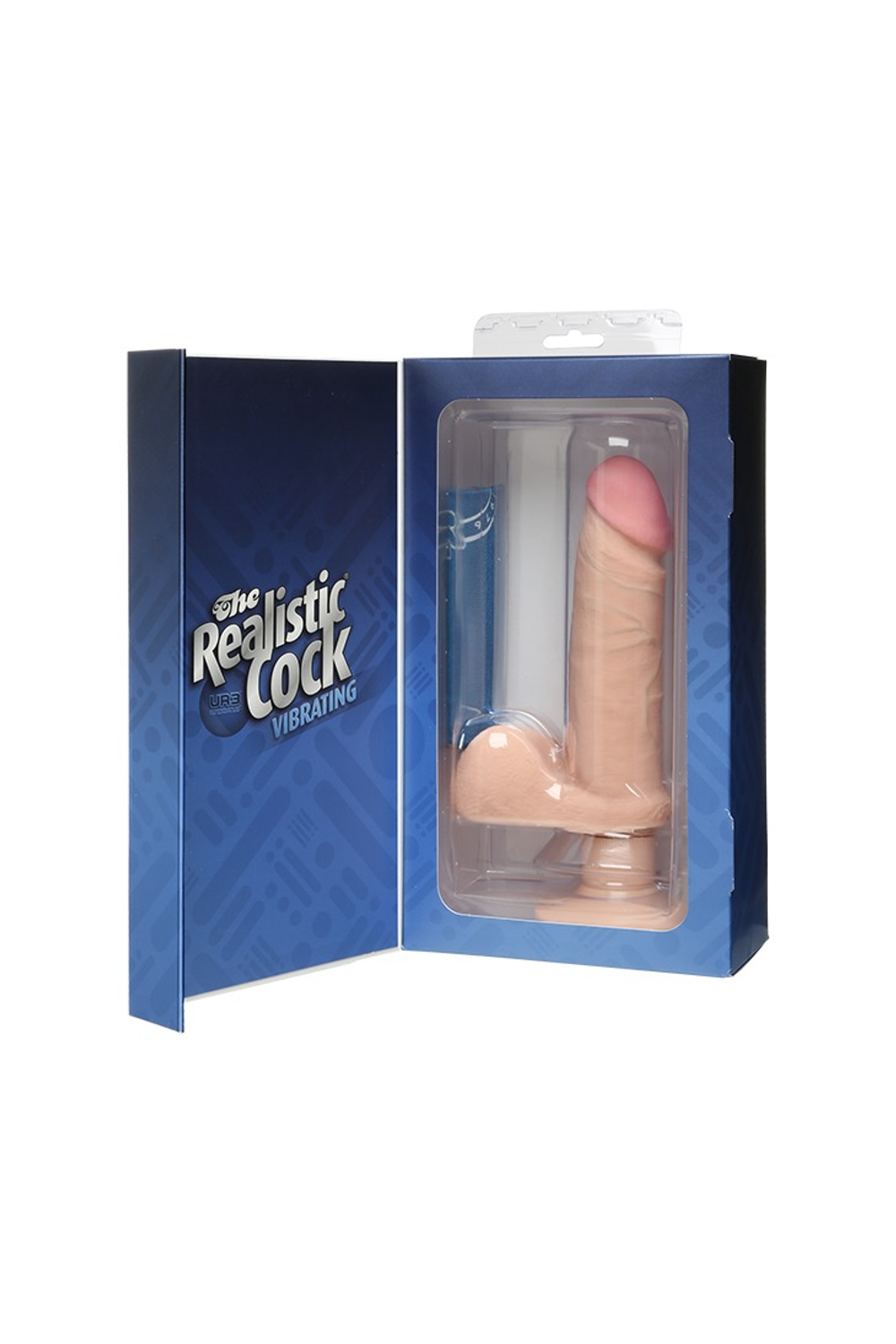 Doc Johnson The Realistic® Cock UR3® Vibrating 6” - Фаллоимитатор с вибрацией L 16 см, ø 4 см