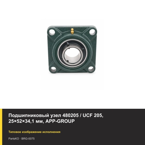 Подшипниковый узел 480205 / UCF 205, 25×52×34,1 мм, APP-GROUP
