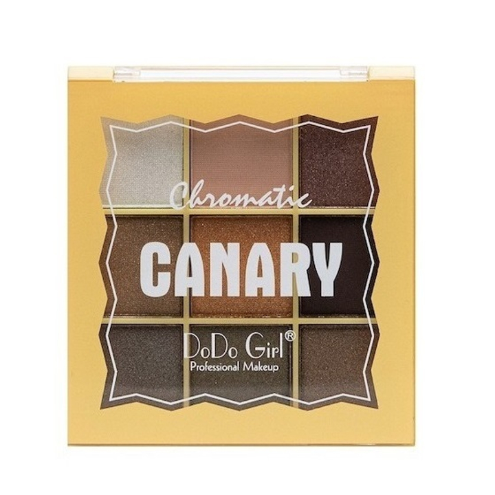 Тени для век DoDo Girl Chromatic Canary тон 03, 9 цветов