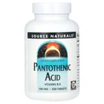 Source Naturals, пантотеновая кислота, 250 таблеток